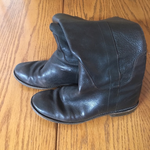 Frye Paige Tall Riding Boot 77535 in Dark Brown - Picture 2 of 6